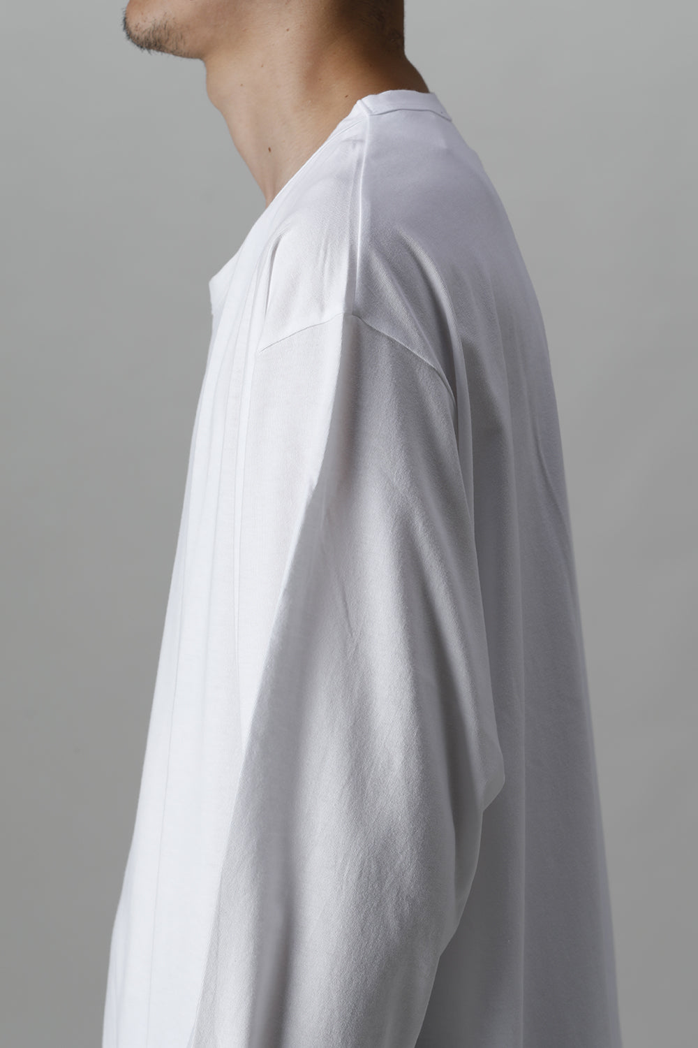 Jumbo round long sleeve White