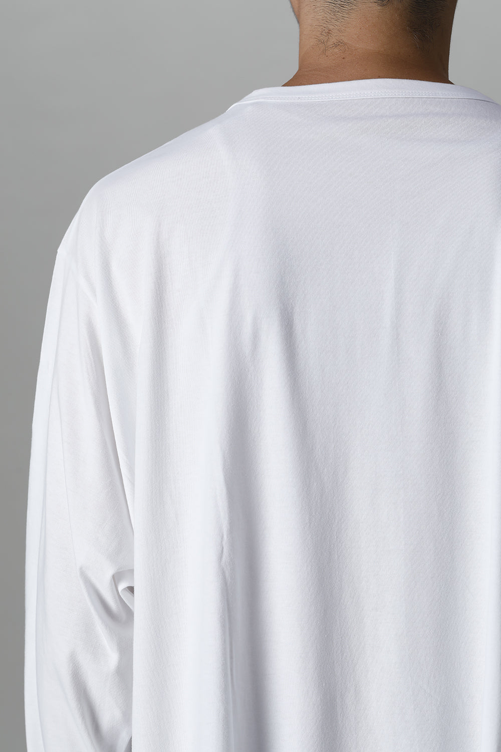 Jumbo round long sleeve White