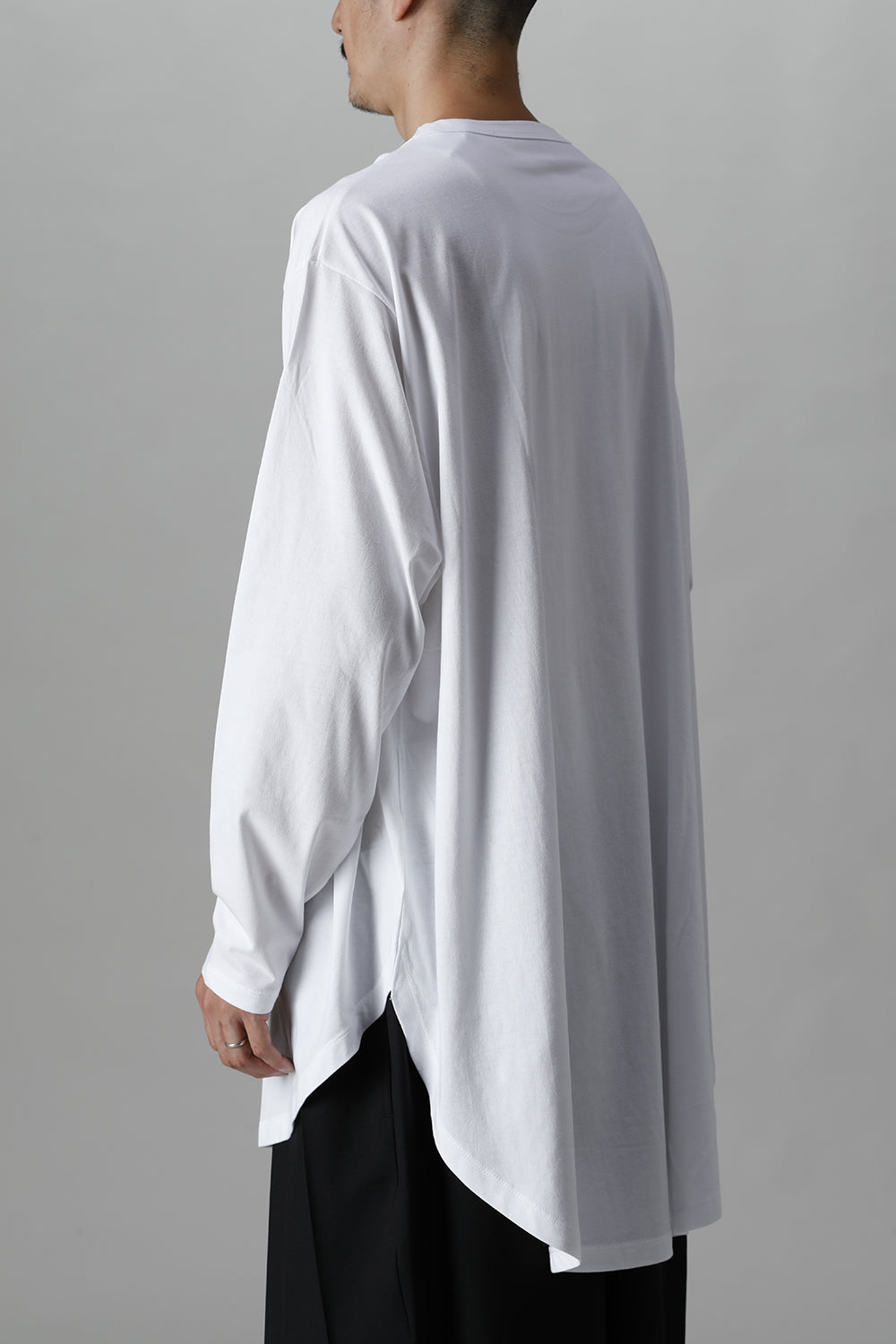 Jumbo round long sleeve White