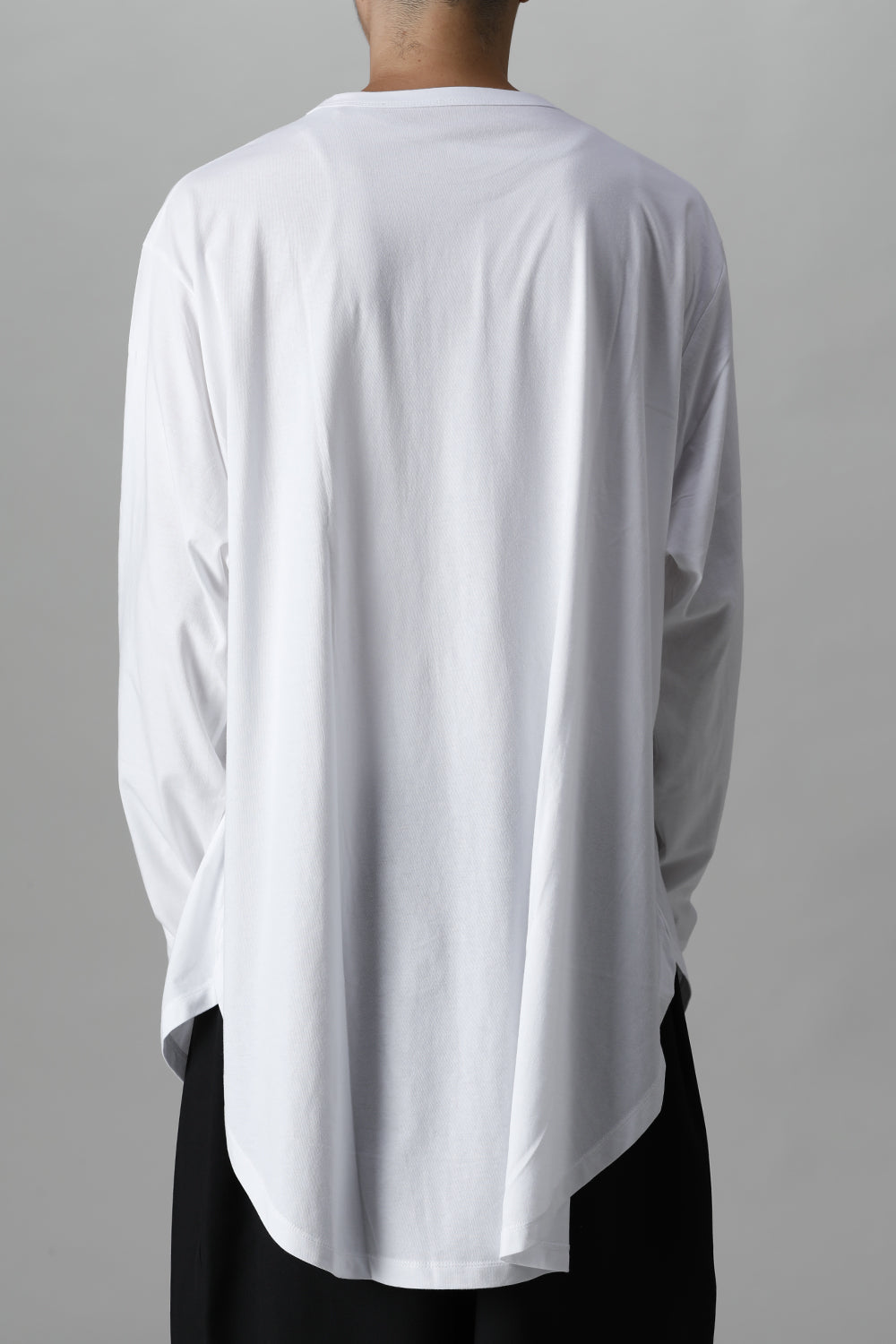 Jumbo round long sleeve White