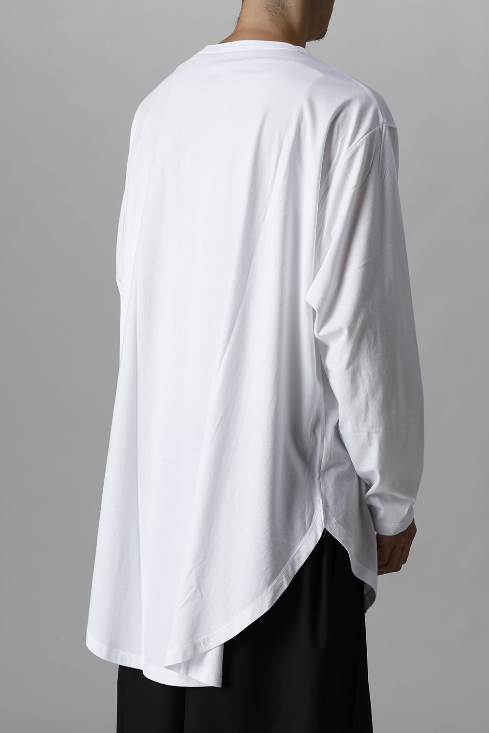 Jumbo round long sleeve White