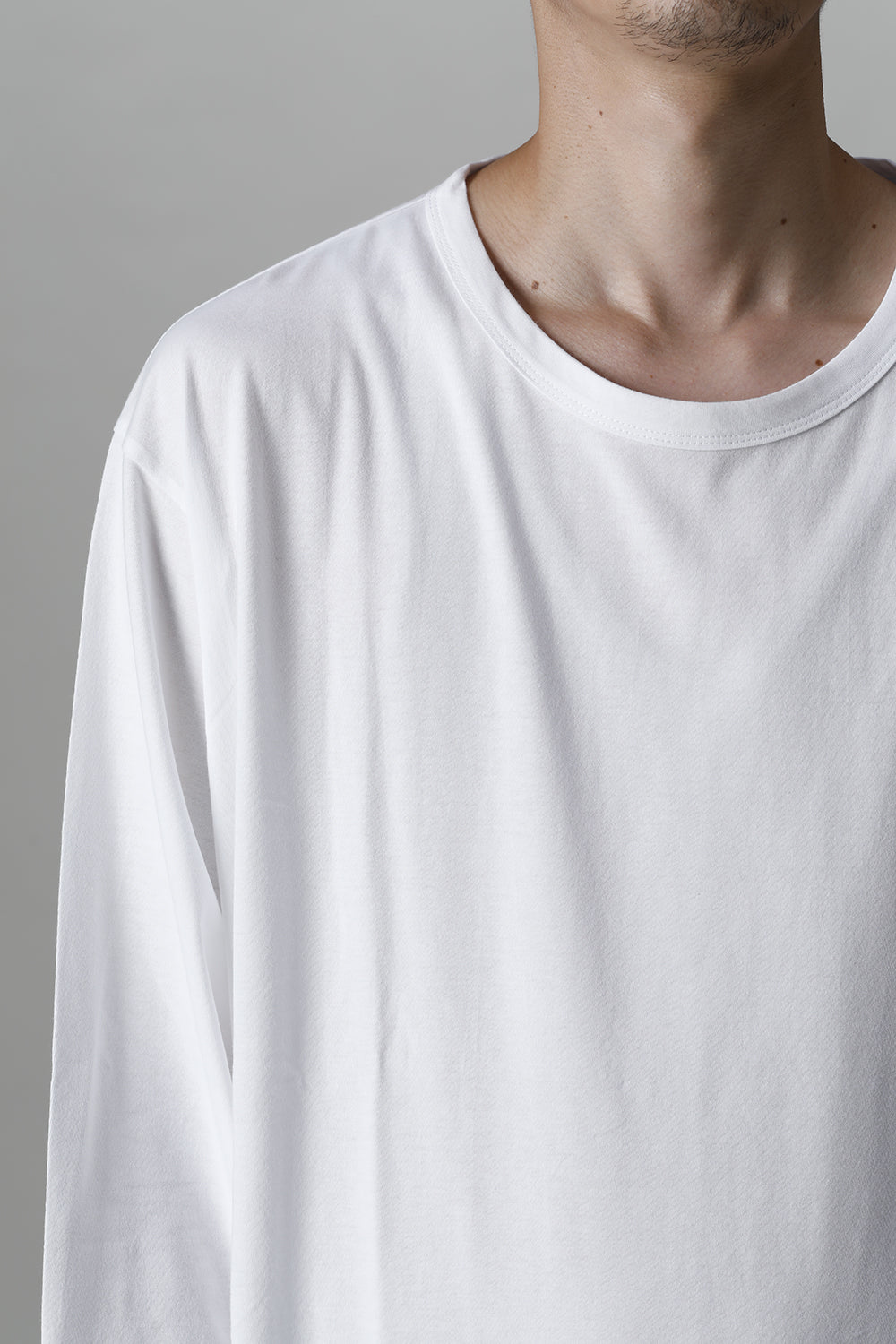 Jumbo round long sleeve White