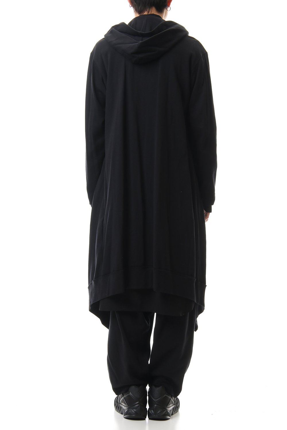 ドレープ フード カーディガン