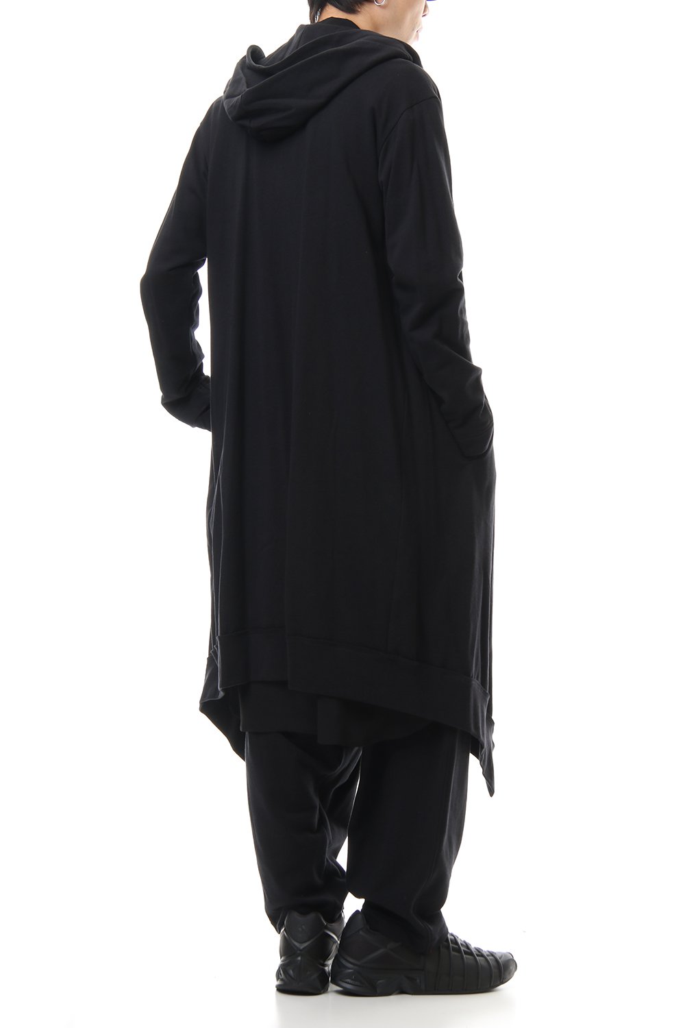 ドレープ フード カーディガン