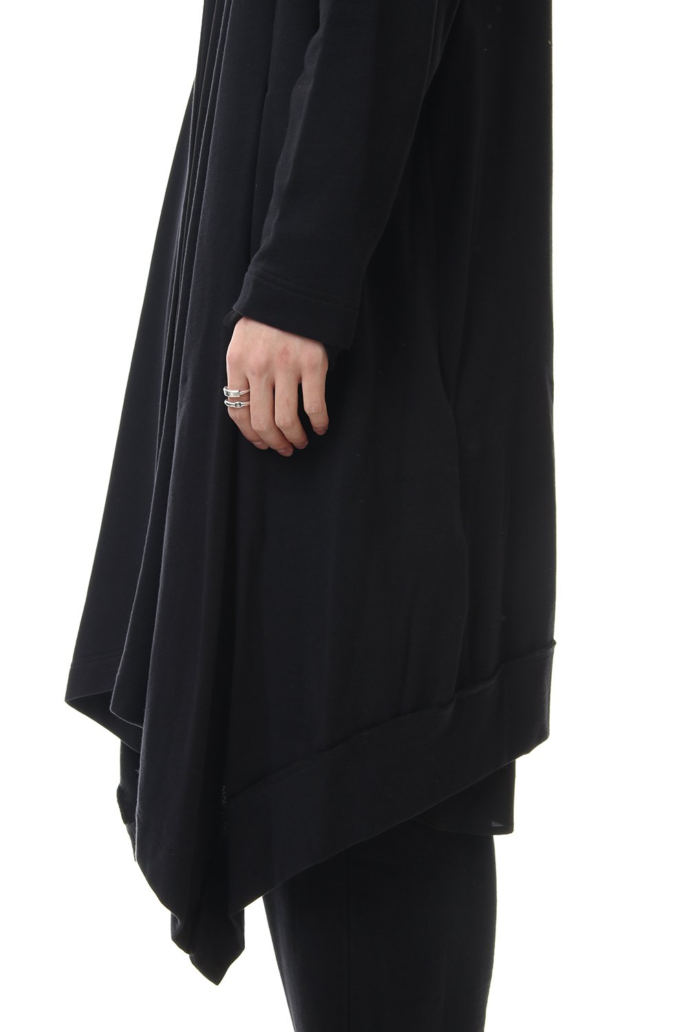 ドレープ フード カーディガン