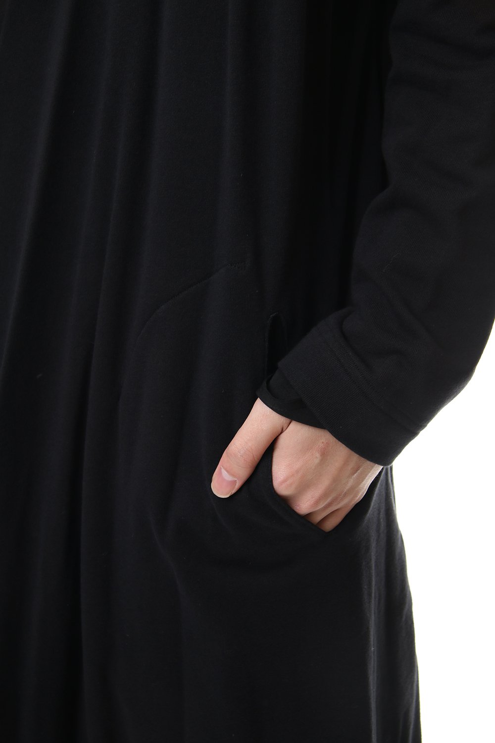 ドレープ フード カーディガン