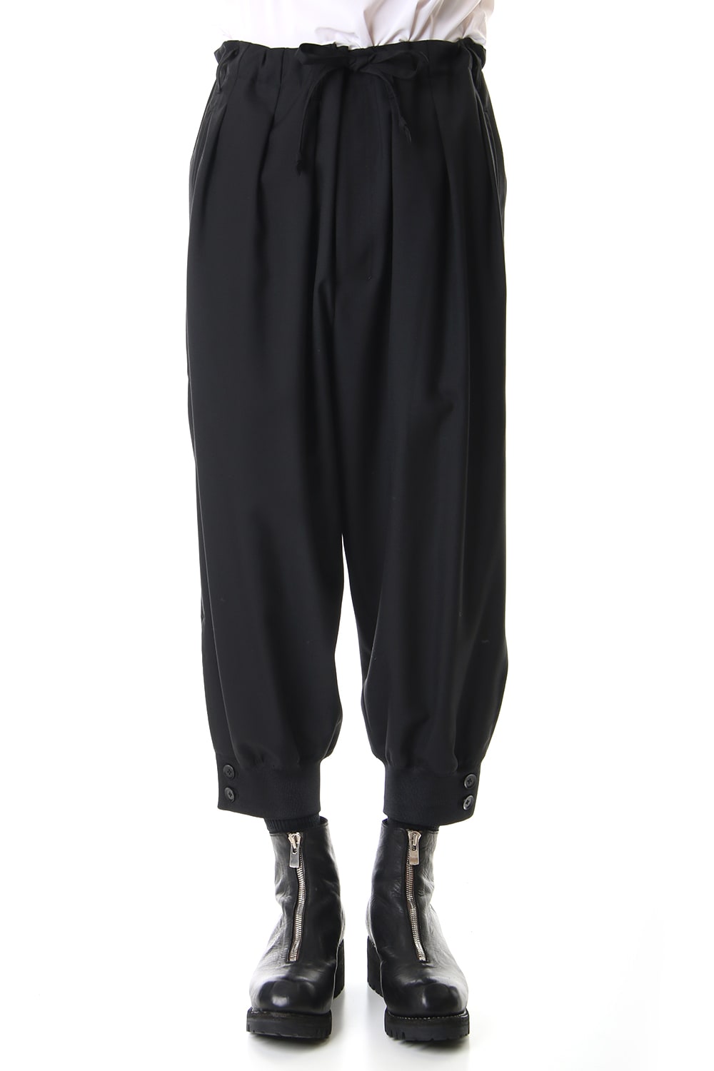 Hem Rib Balloon Pants