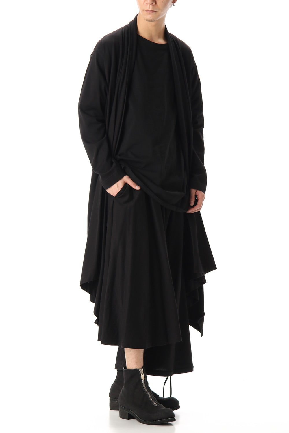 Asymmetry Balloon Pants Black