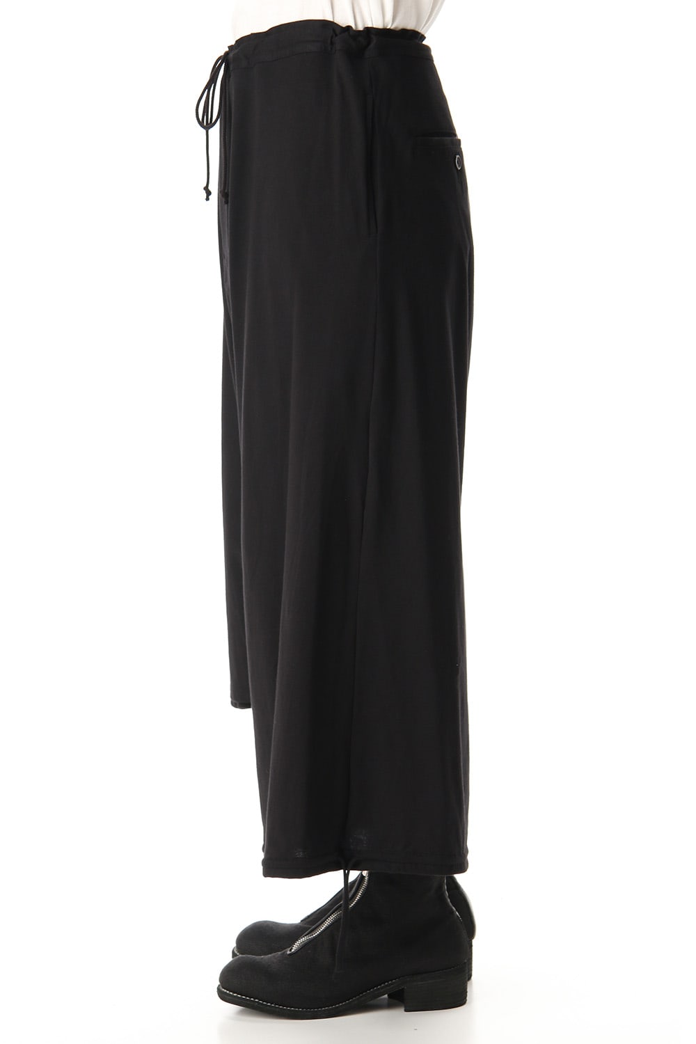 Asymmetry Balloon Pants Black