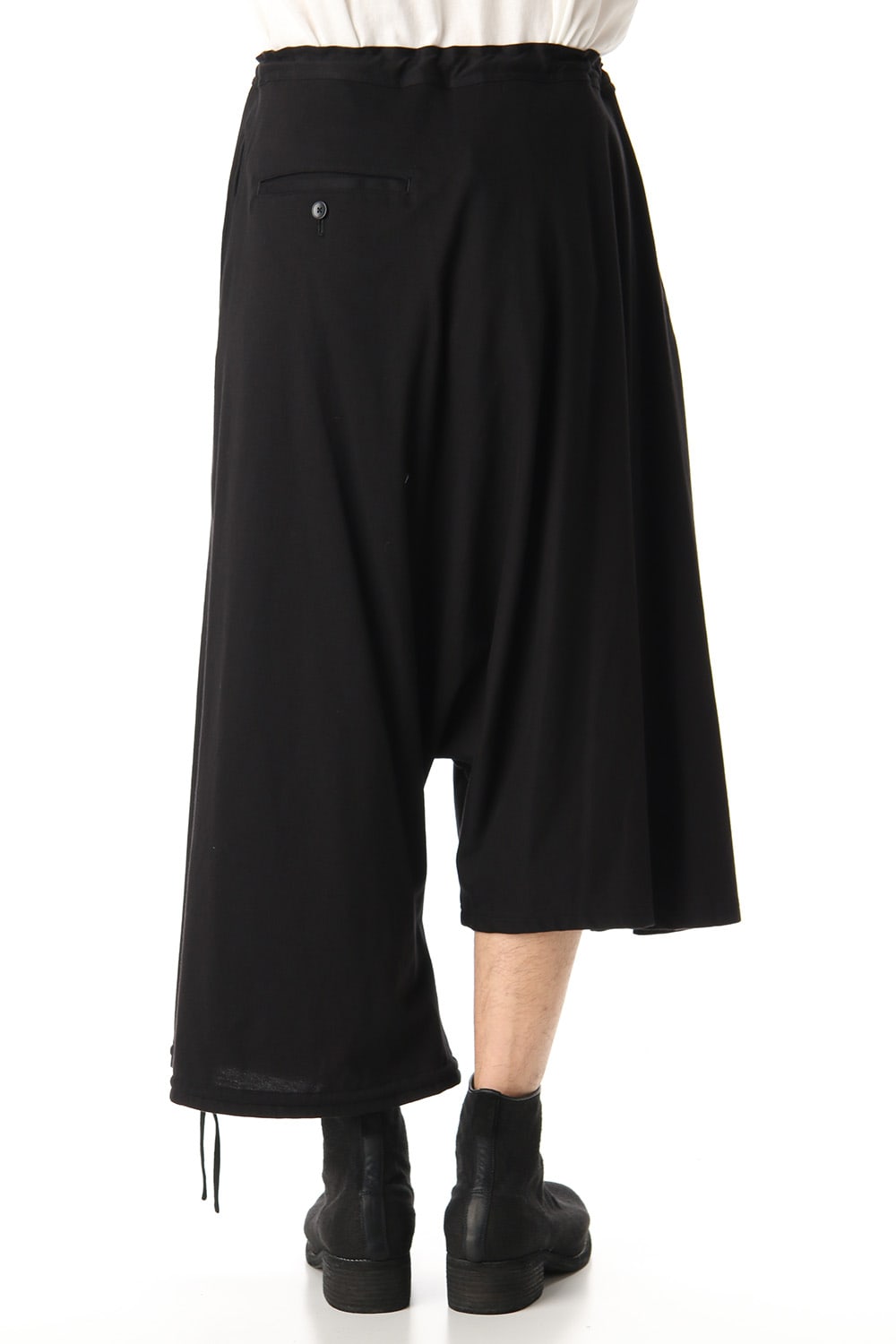 Asymmetry Balloon Pants Black