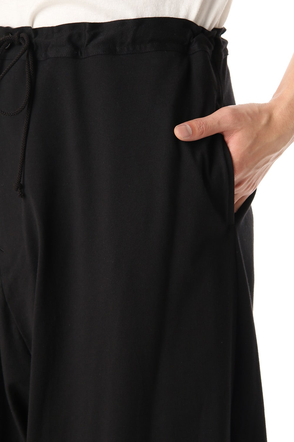 Asymmetry Balloon Pants Black