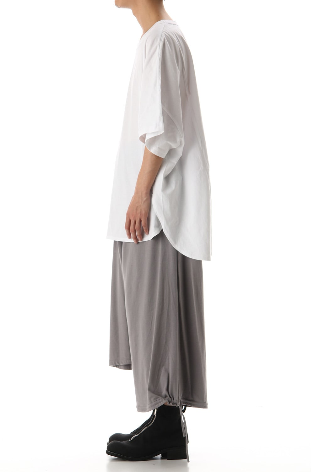 Asymmetry Balloon Pants Gray