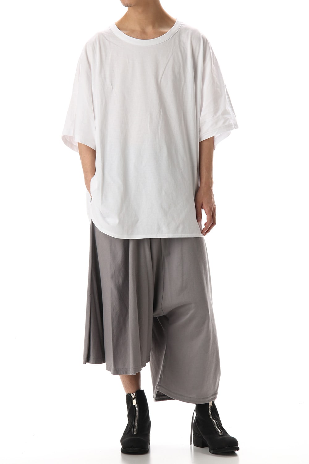 Asymmetry Balloon Pants Gray