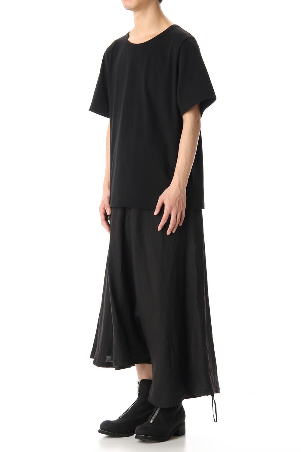 Asymmetry Balloon Pants Black