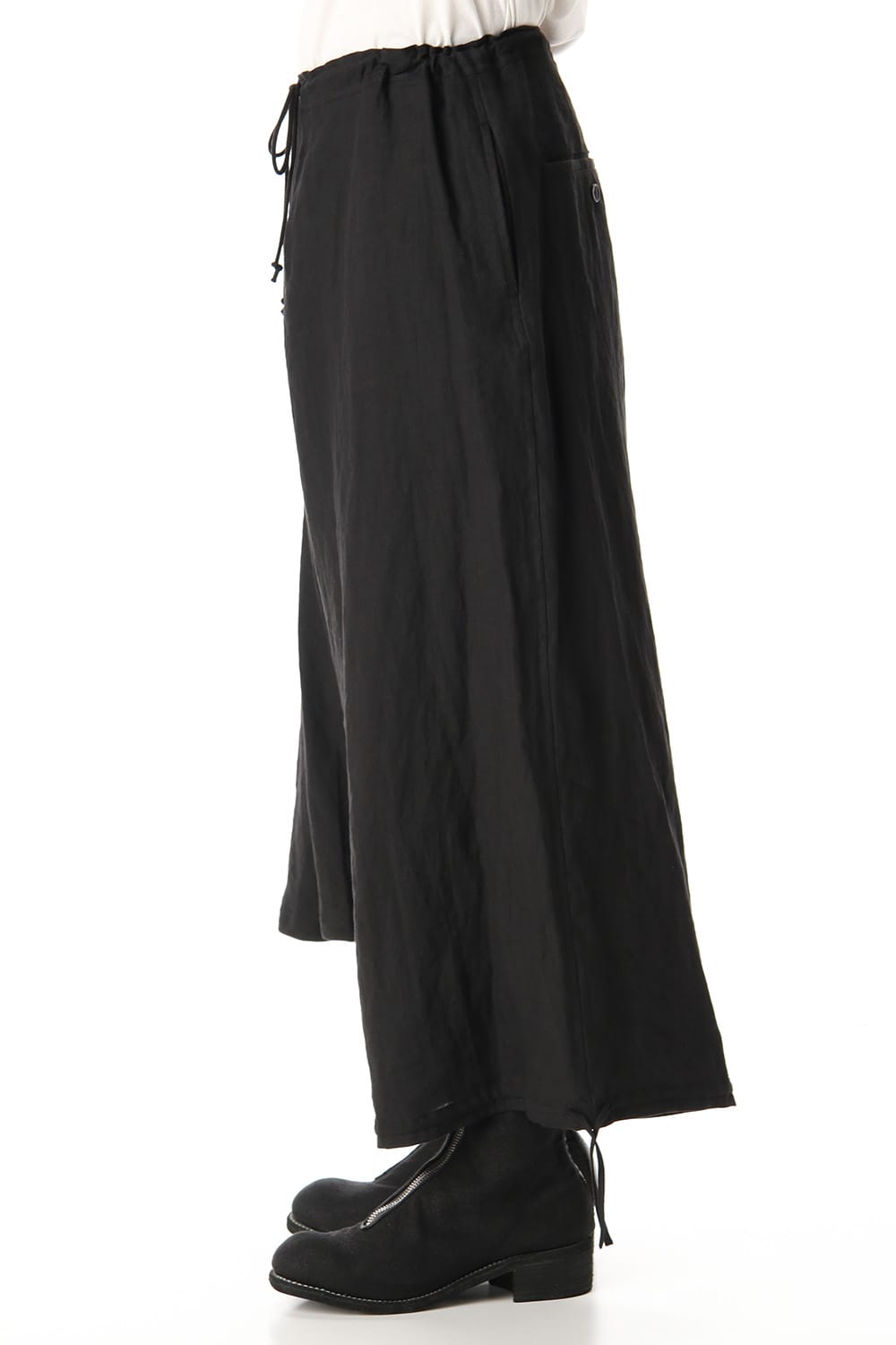 Asymmetry Balloon Pants Black