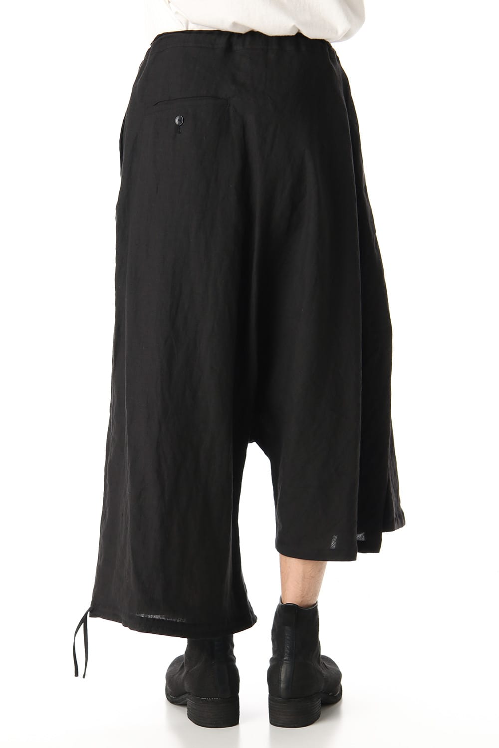 Asymmetry Balloon Pants Black