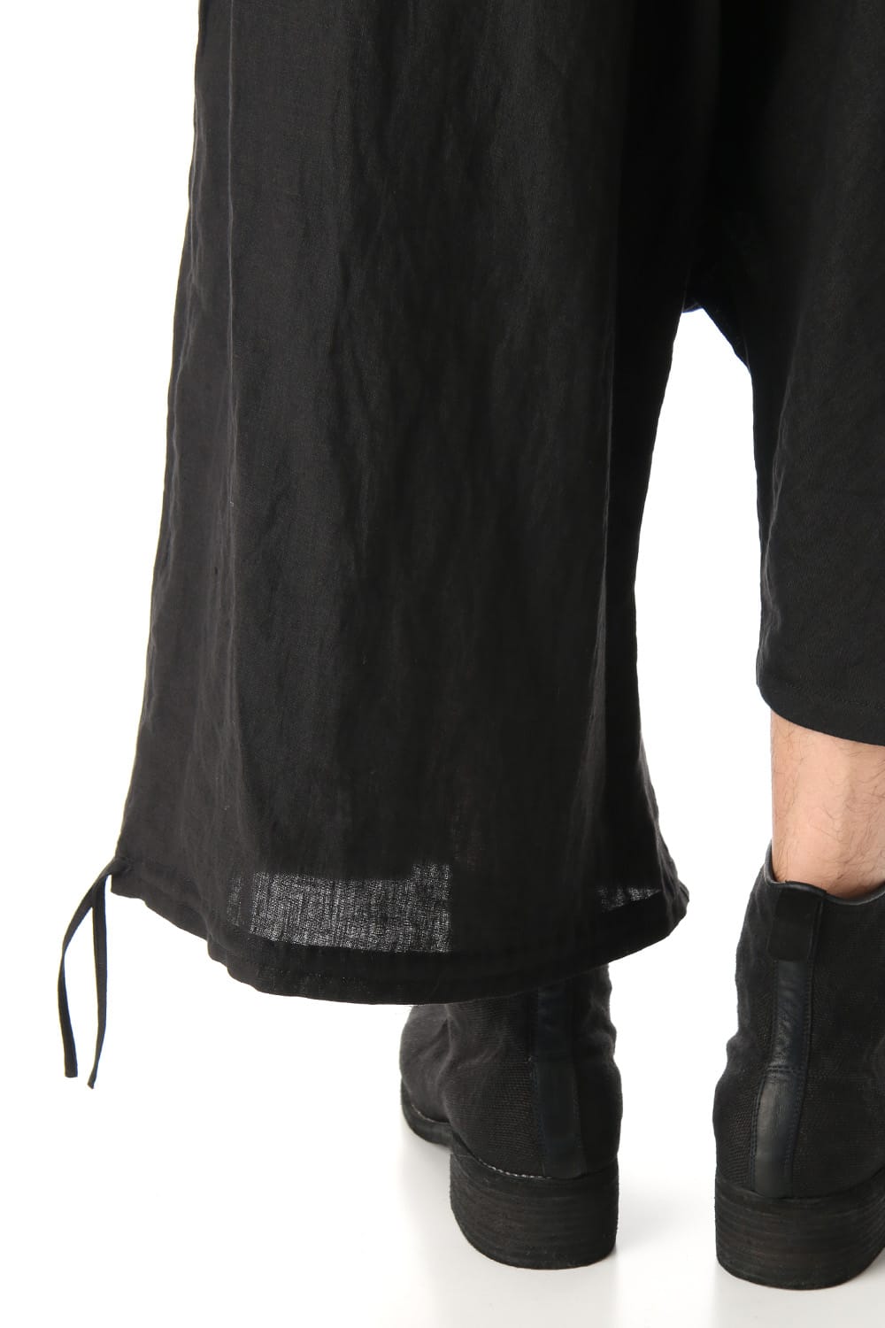 Asymmetry Balloon Pants Black