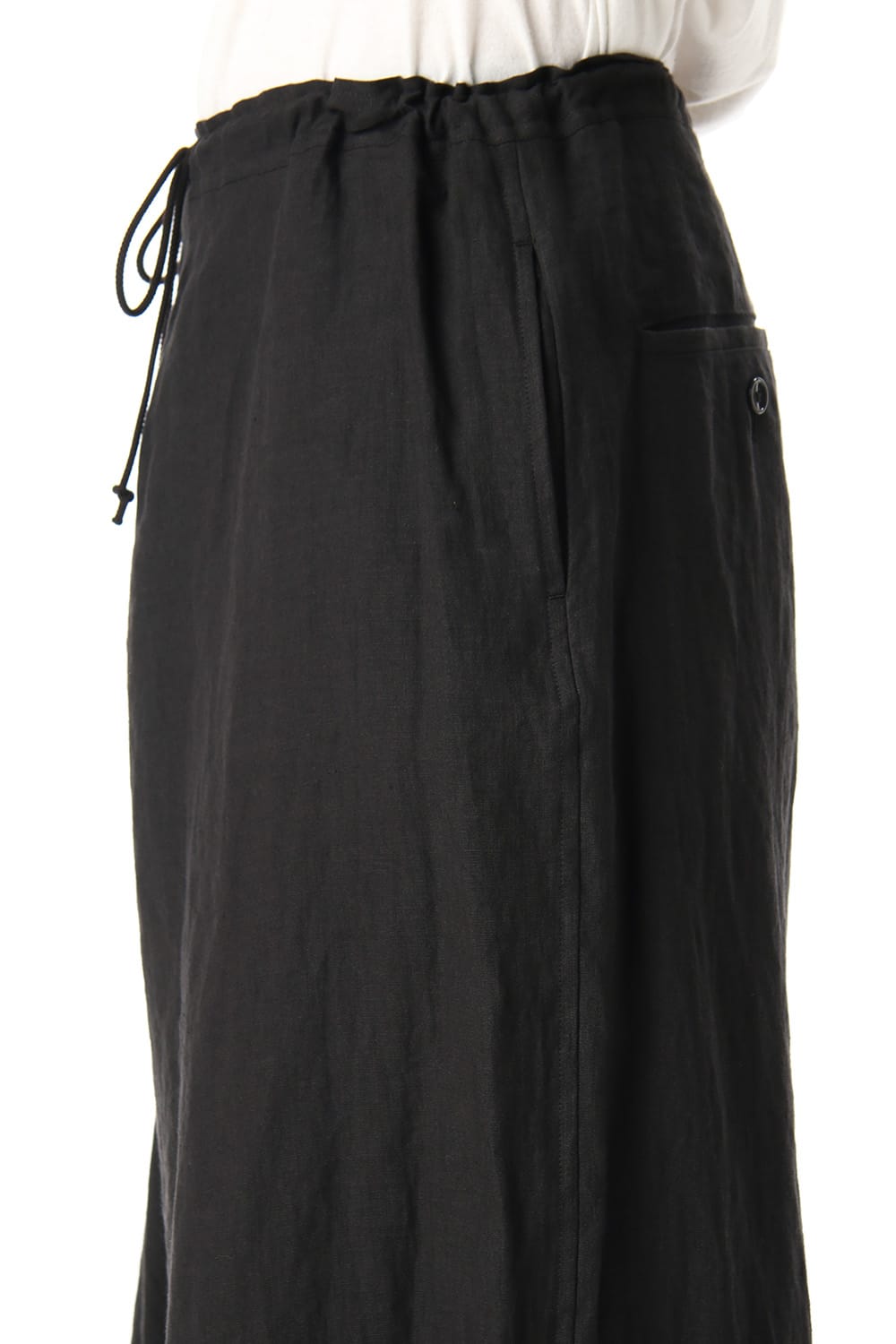 Asymmetry Balloon Pants Black