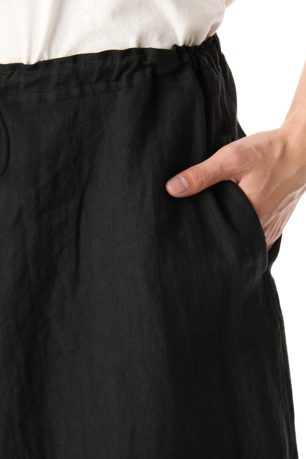 Asymmetry Balloon Pants Black