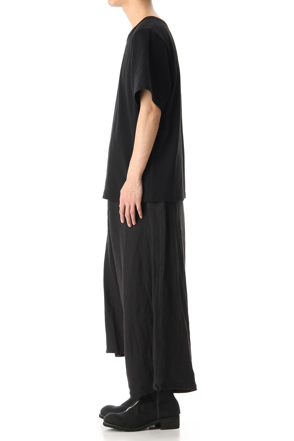 Asymmetry Balloon Pants Black