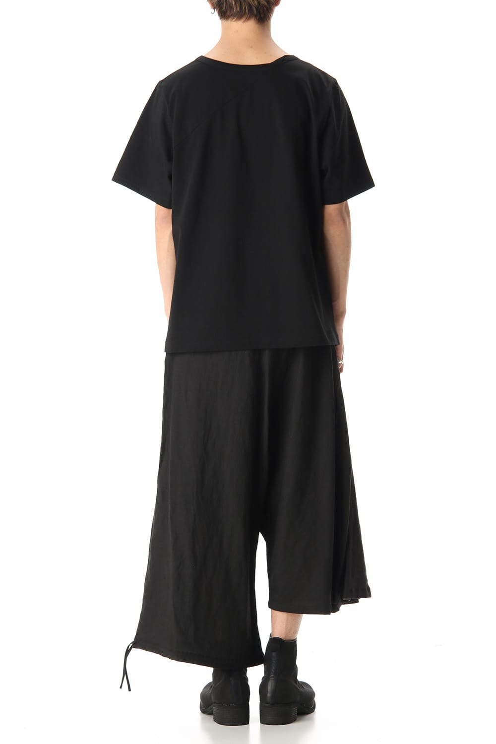 Asymmetry Balloon Pants Black