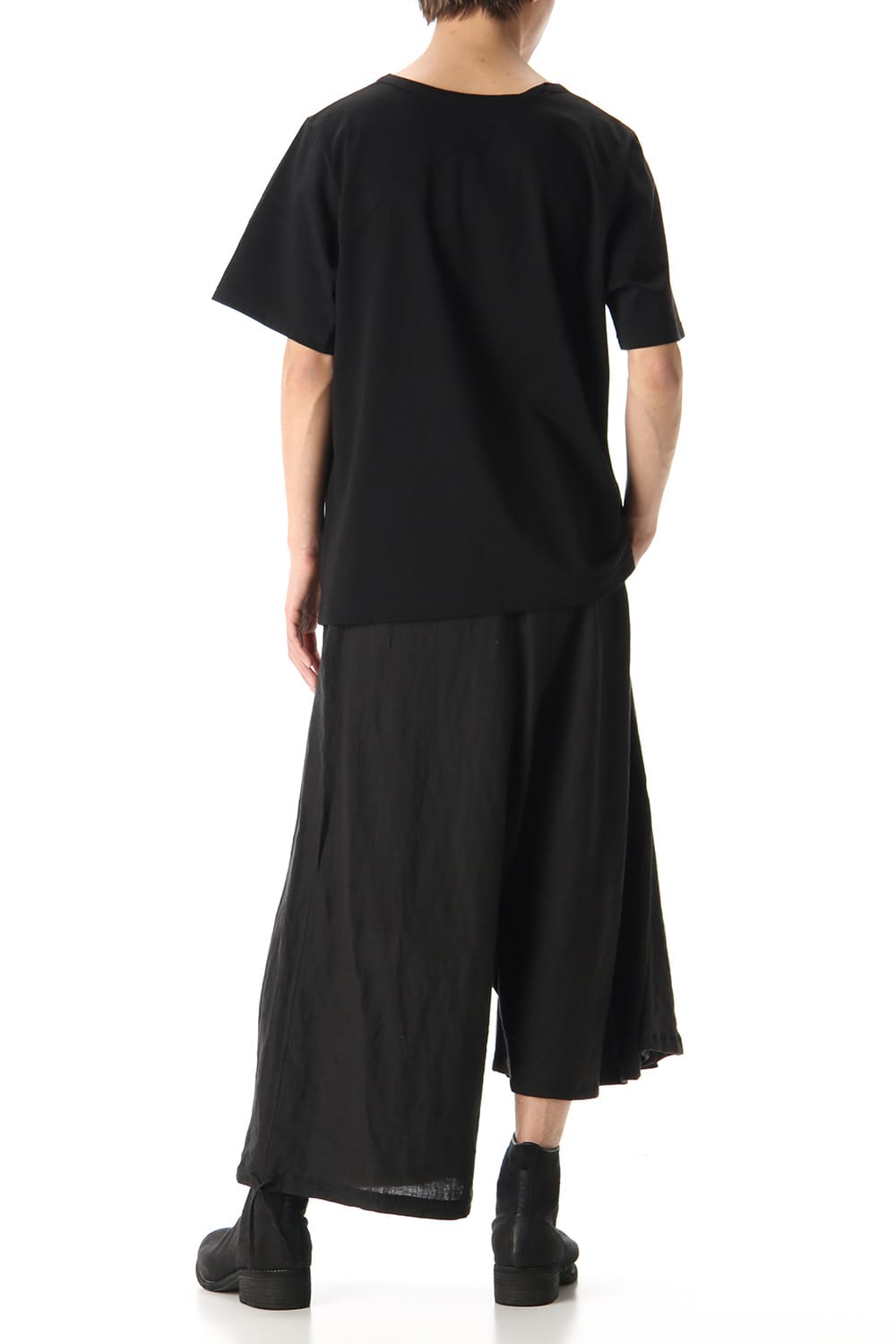 Asymmetry Balloon Pants Black