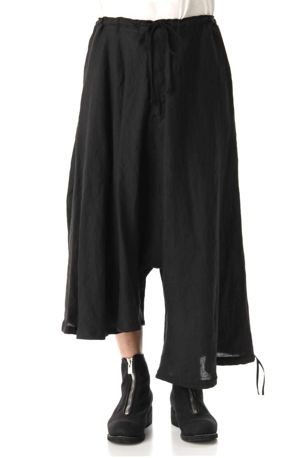 Asymmetry Balloon Pants Black