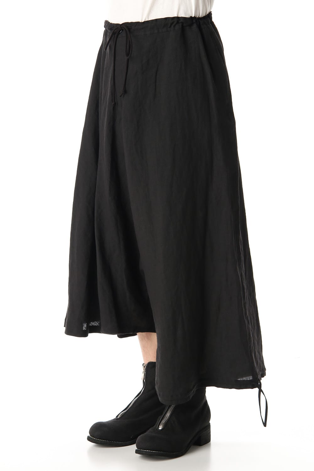 Asymmetry Balloon Pants Black