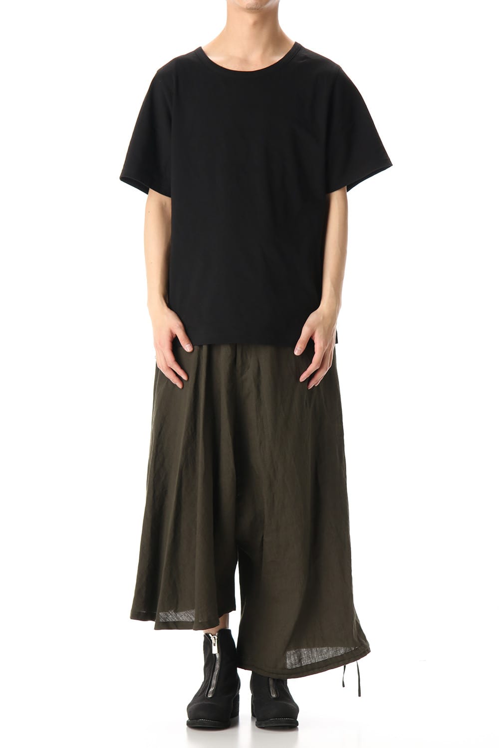 Asymmetry Balloon Pants Khaki