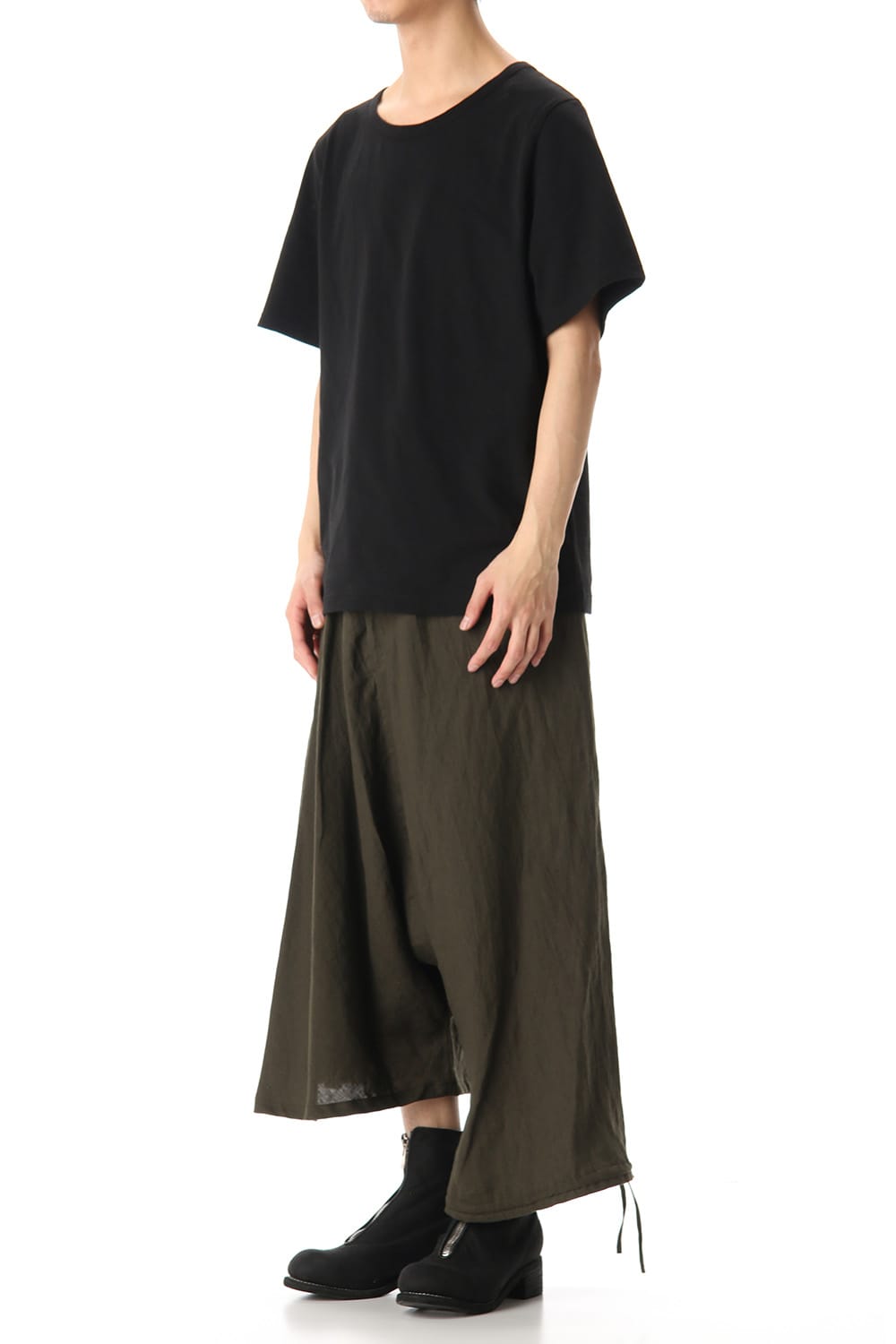 Asymmetry Balloon Pants Khaki