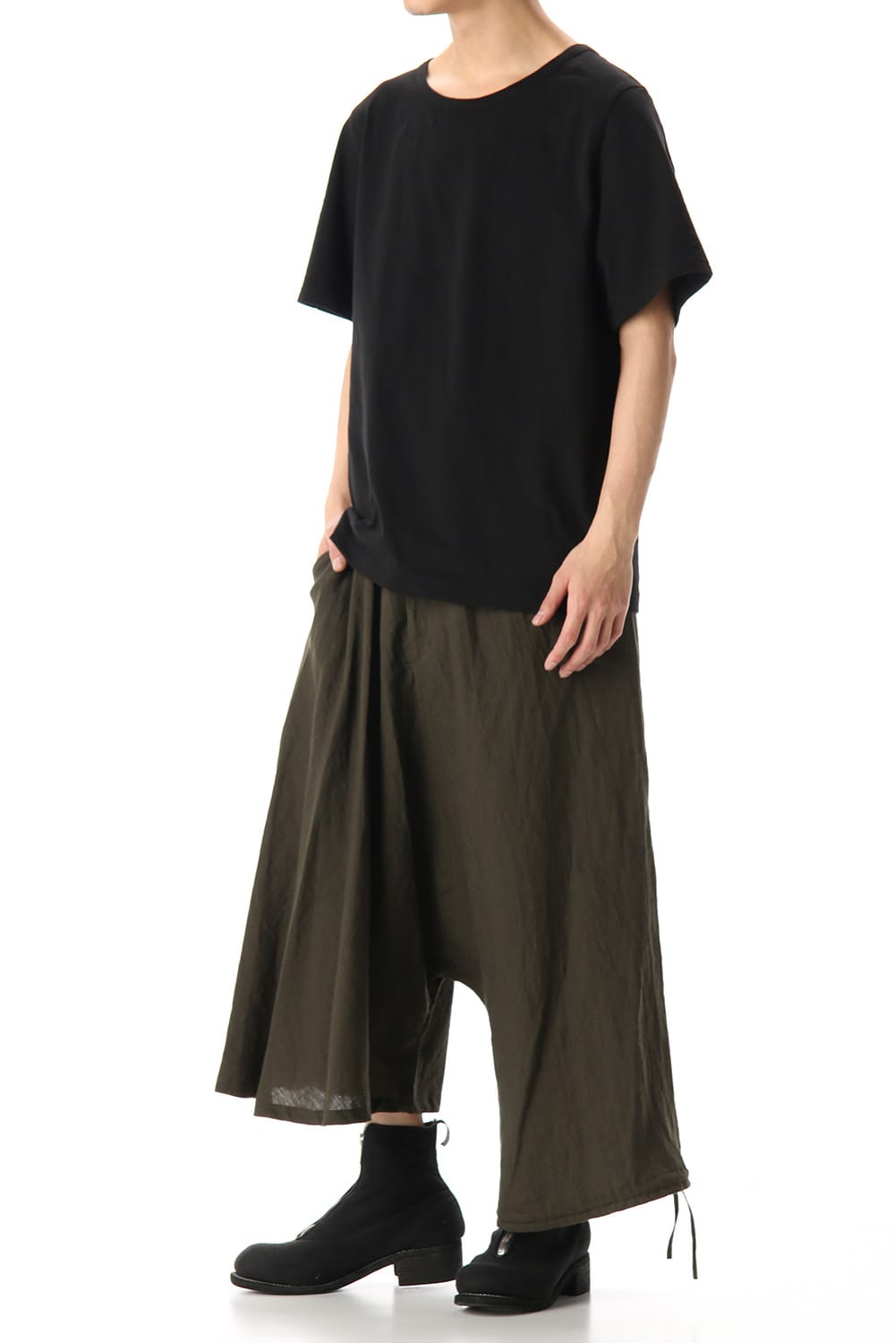 Asymmetry Balloon Pants Khaki