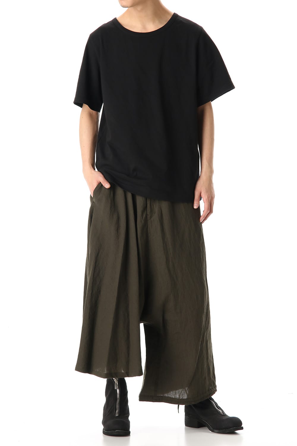 Asymmetry Balloon Pants Khaki