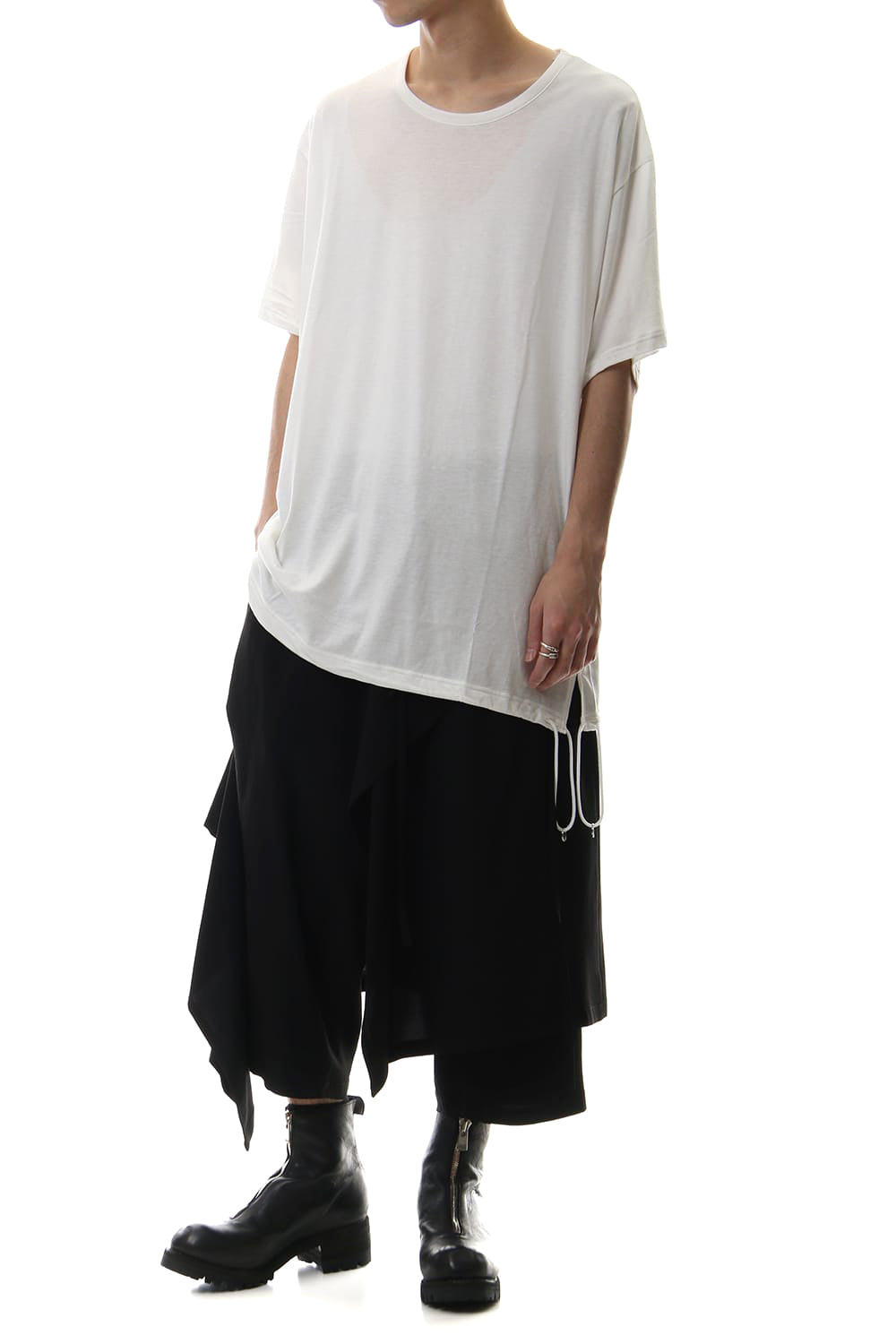 A Tied Big Cut Sew White