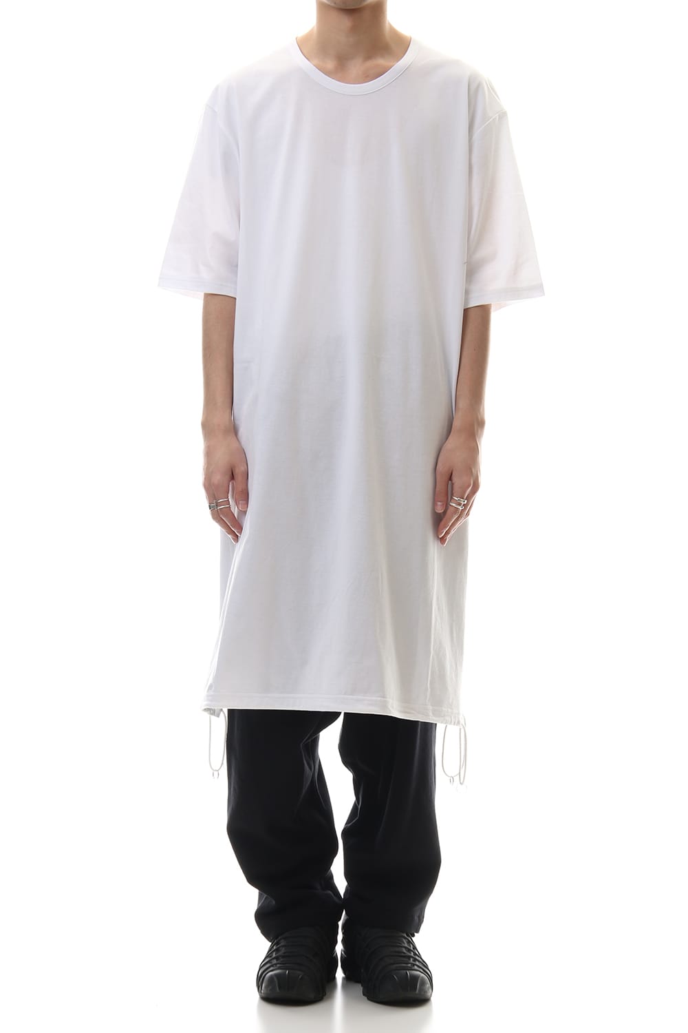 A Tied Short Sleev Cut Sew White