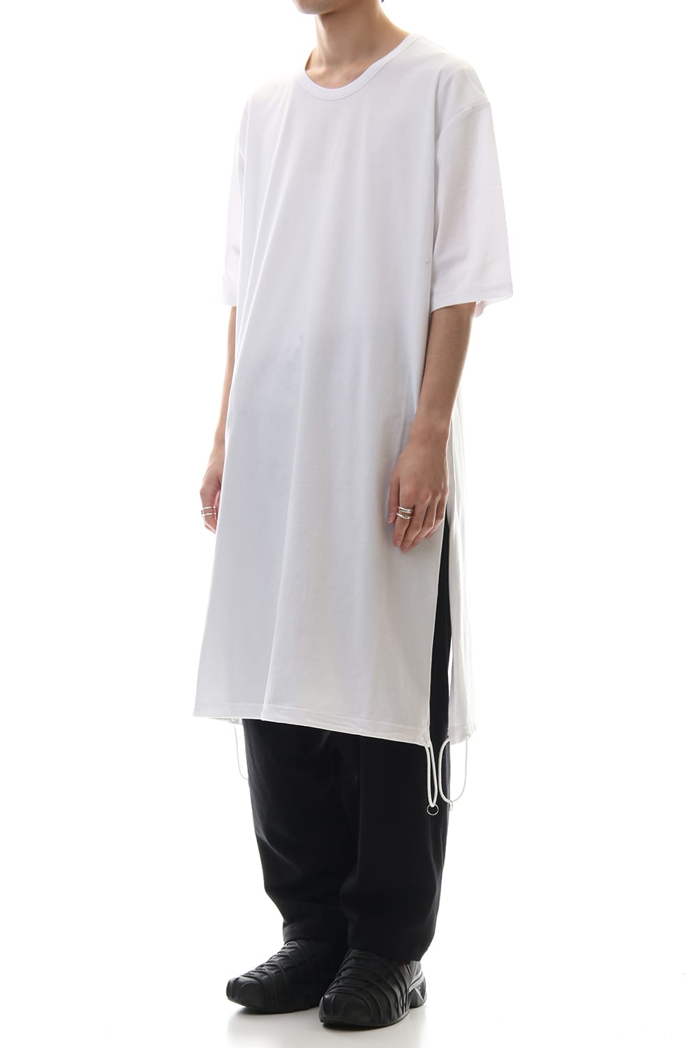 A Tied Short Sleev Cut Sew White