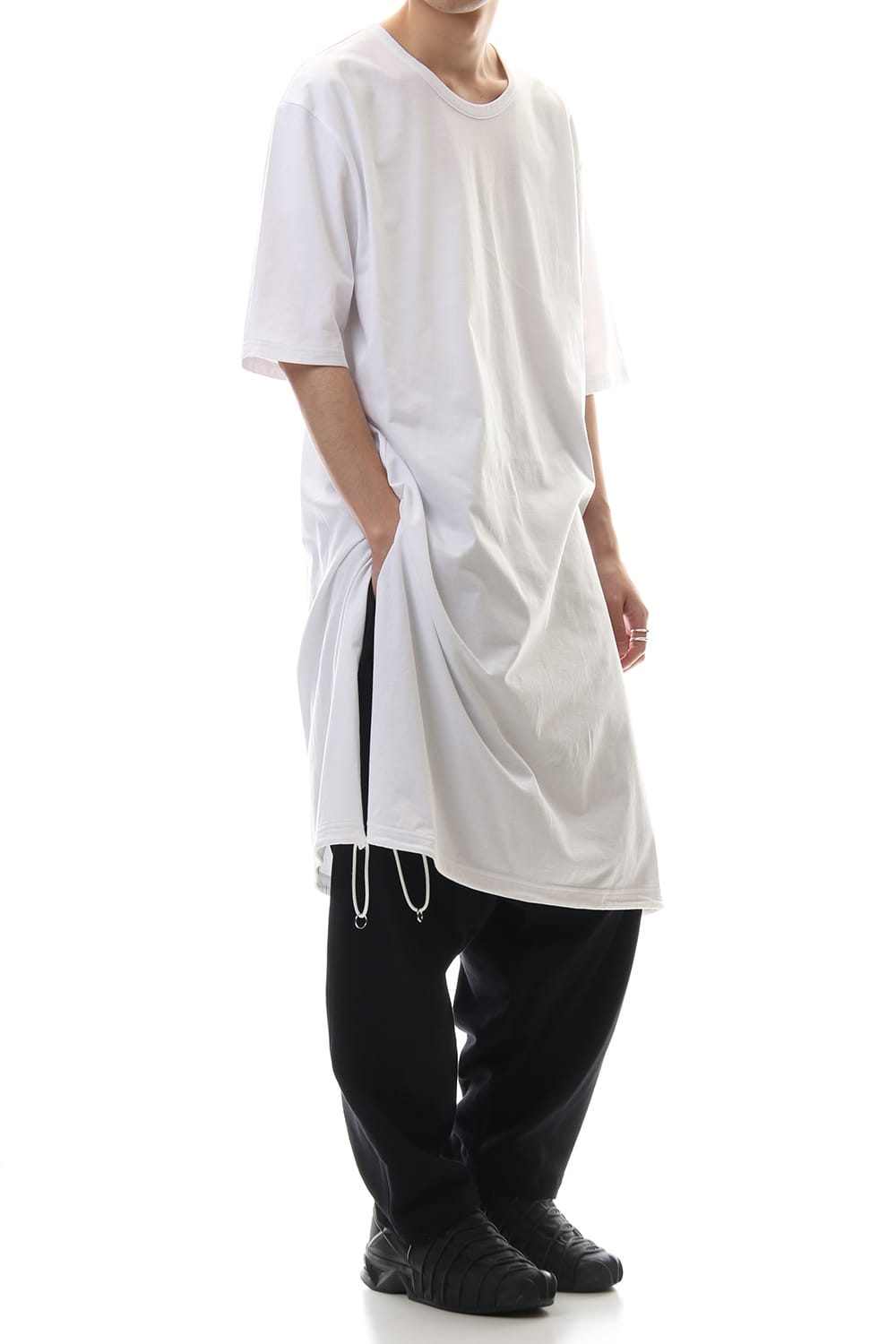 A Tied Short Sleev Cut Sew White