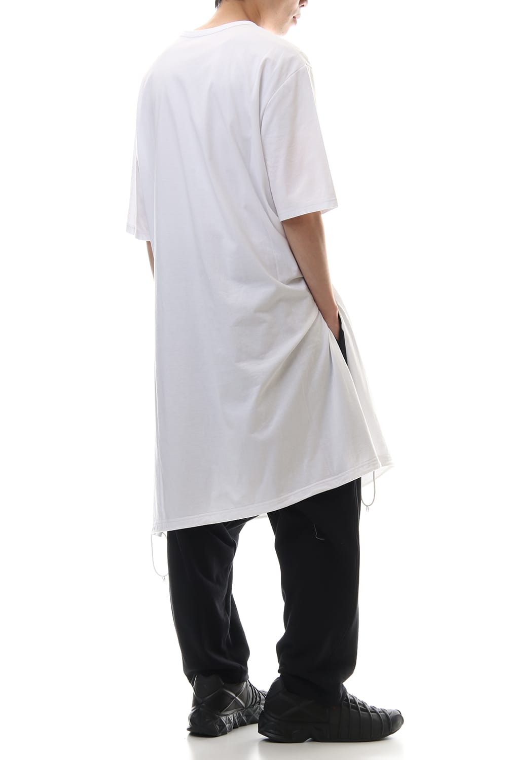 A Tied Short Sleev Cut Sew White