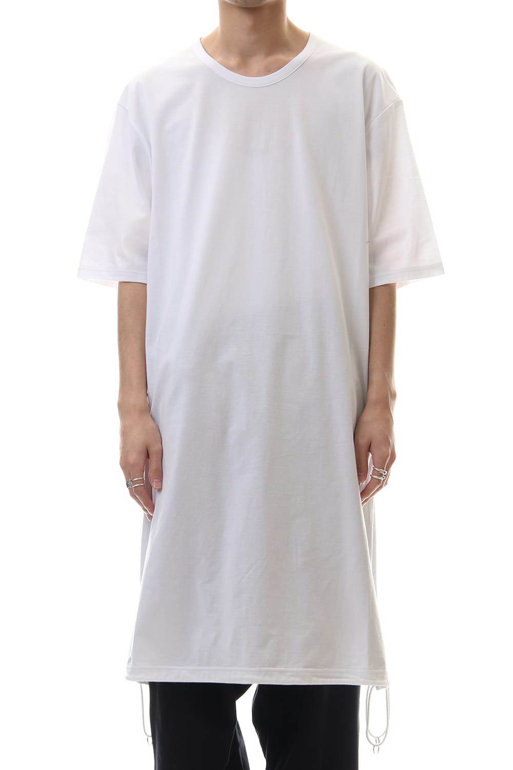 A Tied Short Sleev Cut Sew White