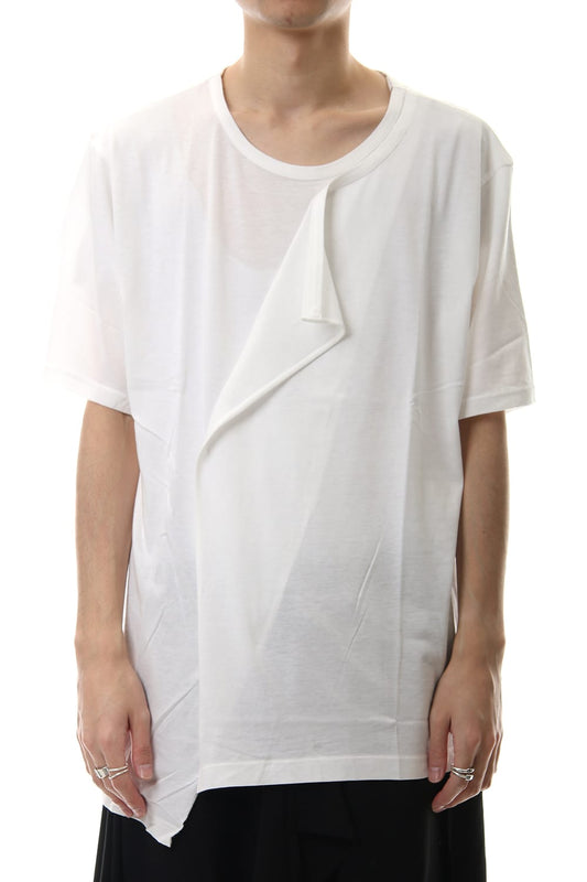 Deformed Drape Short Cut Sew White