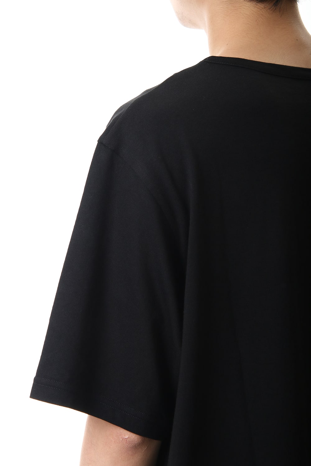 Deformed Drape Short Cut Sew Black