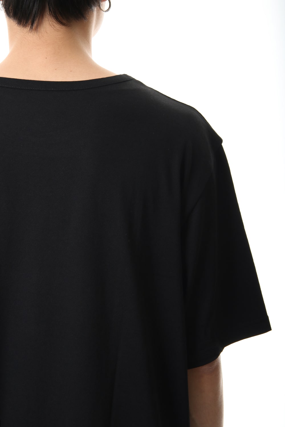 Deformed Drape Short Cut Sew Black