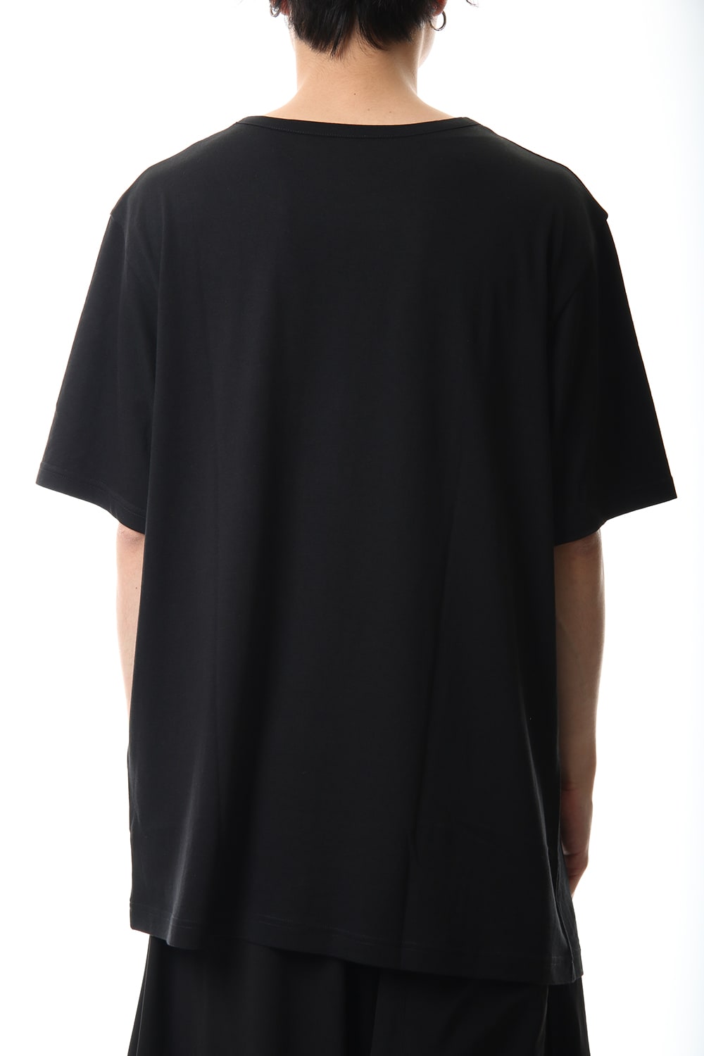 Deformed Drape Short Cut Sew Black
