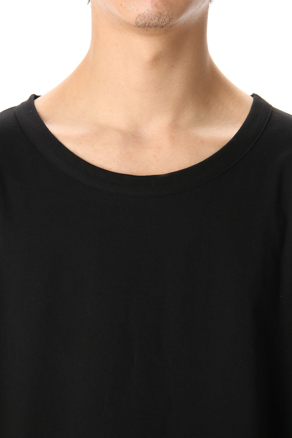 ドルマン ラウンド ショート スリーブ カットソー ブラック