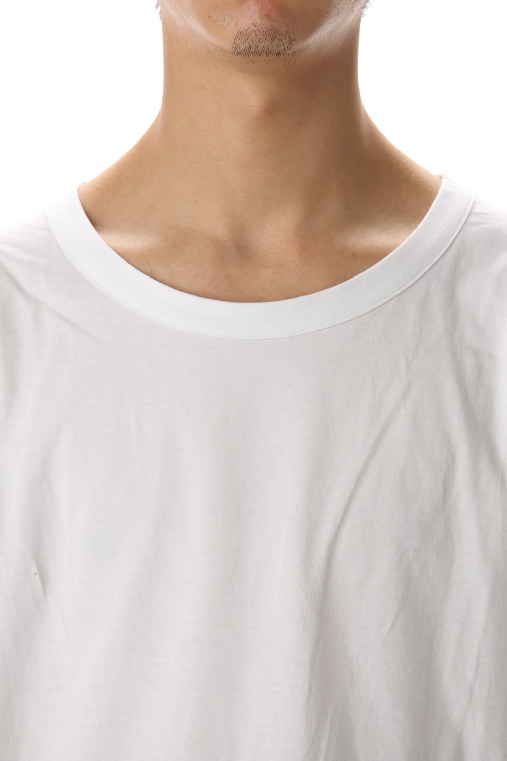 ドルマン ラウンド ショート スリーブ カットソー ホワイト