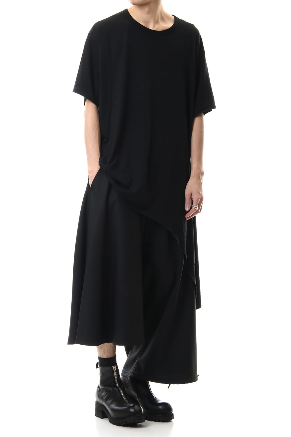 Asymmetric Drape Cut Sew