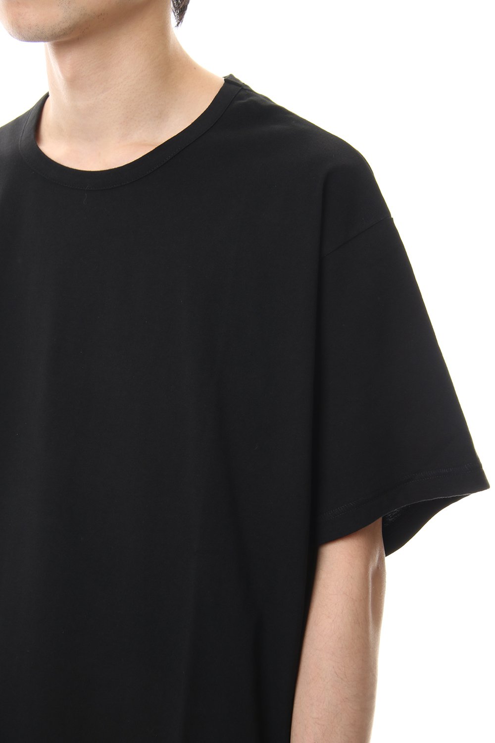 ラウンド ショート スリーブ カットソー ブラック