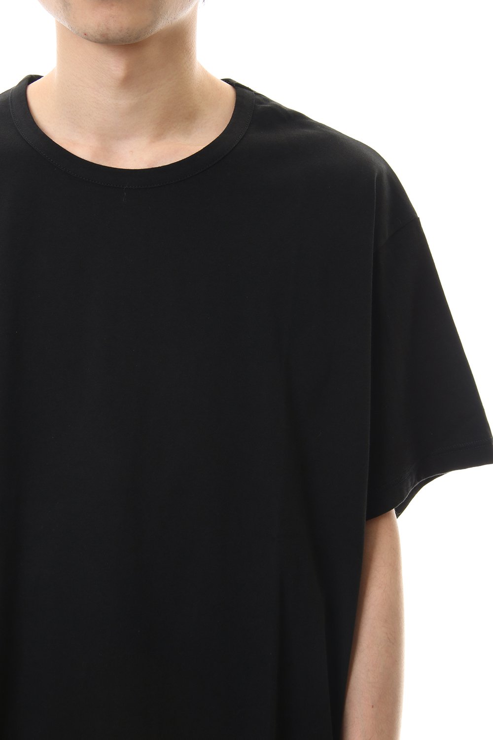 ラウンド ショート スリーブ カットソー ブラック