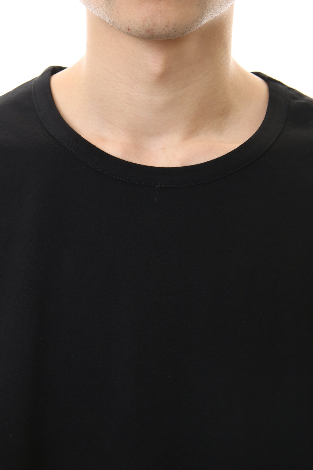 ラウンド ショート スリーブ カットソー ブラック