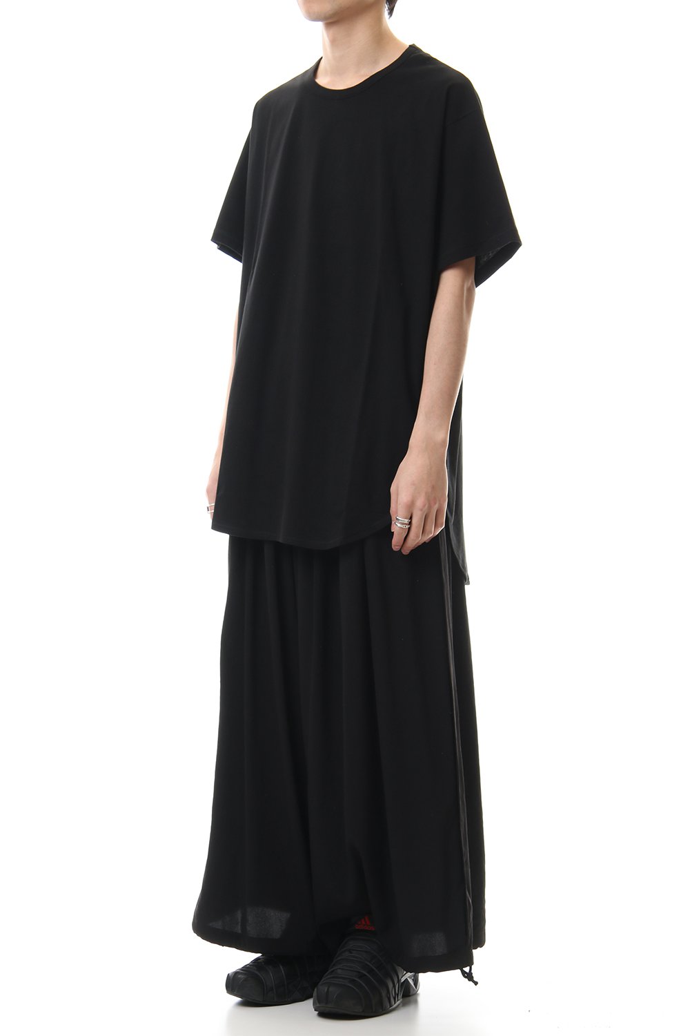 ラウンド ショート スリーブ カットソー ブラック