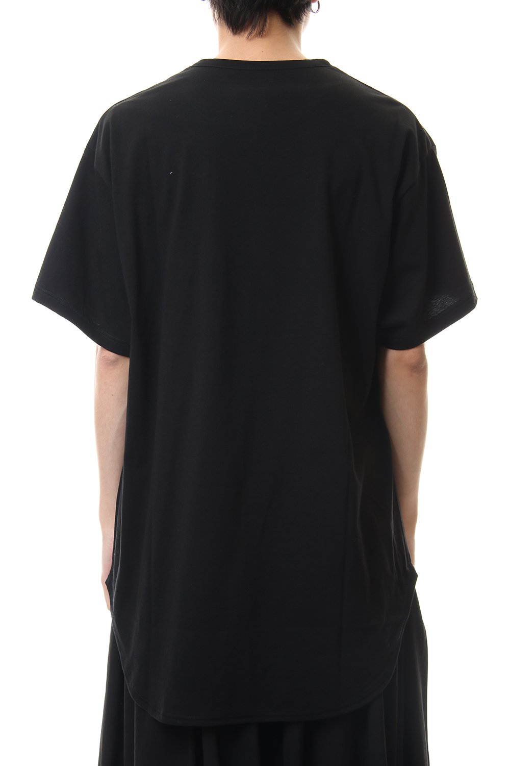 ラウンド ショート スリーブ カットソー ブラック